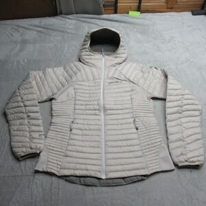 Eddie Bauer  First Ascent Down Jacket Womens Small White Stormdown 800 Fill Puff